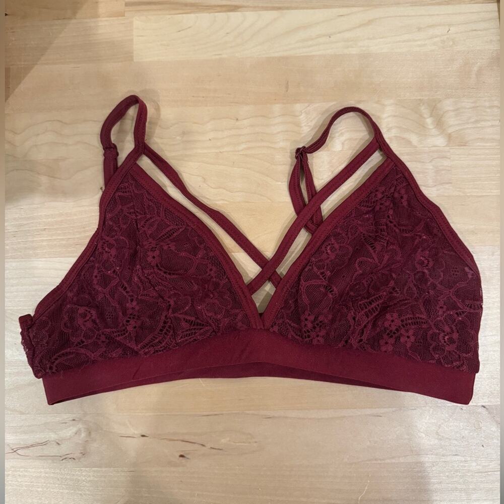 ASOS Maroon Bralette -‎ Size Medium